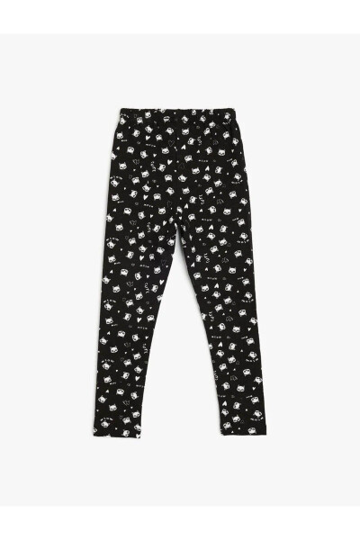 Leggings, Cat Print, Elastic Waistband - 3