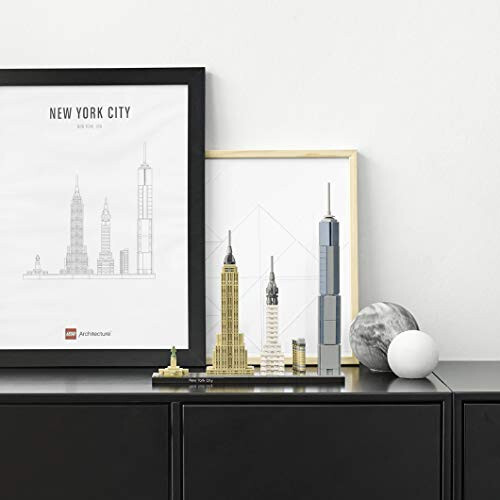 LEGO Architecture New York Şehri 21028, Kendin Yap New York Gökyüzü Modeli Seti Yetişkinler ve Çocuklar İçin (598 Parça), Çok Renkli - 4