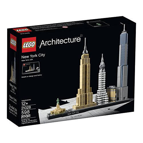 LEGO Architecture New York Şehri 21028, Kendin Yap New York Gökyüzü Modeli Seti Yetişkinler ve Çocuklar İçin (598 Parça), Çok Renkli - 5