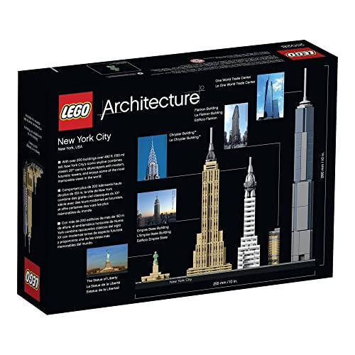 LEGO Architecture New York Şehri 21028, Kendin Yap New York Gökyüzü Modeli Seti Yetişkinler ve Çocuklar İçin (598 Parça), Çok Renkli - 7