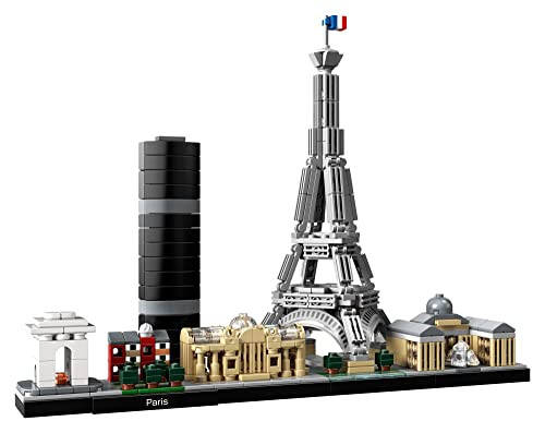 LEGO Architecture Paris Silüeti, Eyfel Kulesi ve Louvre Müzesi ile Toplanabilir Model Yapı Seti, Silüet Koleksiyonu, Ofis Ev Dekoru, Herhangi Bir Yetişkinin Yaratıcılığını Ortaya Çıkarmak İçin Eşsiz Hediye, 21044 - 5