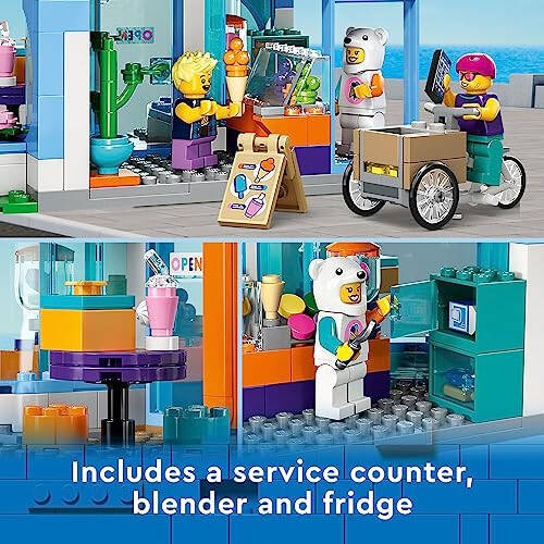 LEGO City Ice-Cream Shop 60363 Building Toy Set, Includes a Cargo Bike, 3 Minifigures and Lots of Fun Features and Accessories for Imaginative Role Play, Great Birthday Gift Idea for Kids - 33