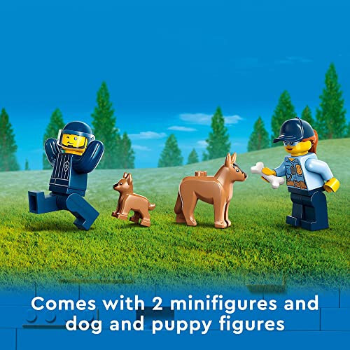 LEGO City Mobile Police Dog Training 60369, SUV Toy Car with Trailer, Obstacle Course and Puppy Figures, Animal Playset for Boys and Girls Ages 5 Plus - 7