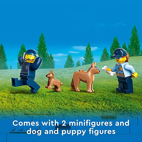 LEGO City Mobile Police Dog Training 60369, SUV Toy Car with Trailer, Obstacle Course and Puppy Figures, Animal Playset for Boys and Girls Ages 5 Plus - 7