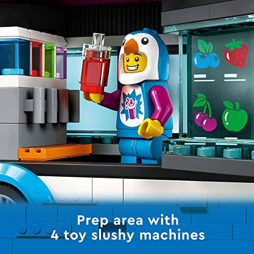 LEGO City Penguin Slushy Van Building Toy - Featuring a Truck and Costumed Minifigure, Great Gift Idea for Boys and Girls, Truck Toy for Kids Ages 5 and Up, 60384 - 5