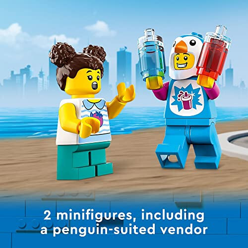 LEGO City Penguin Sulu Muz Arabasi Qurilish O'yinchoqi - Yuk mashinasi va kiyingan minifiguraga ega, O'g'il va qizlar uchun ajoyib sovg'a g'oyasi, 5 yosh va undan katta bolalar uchun yuk mashinasi o'yinchoqi, 60384 - 7