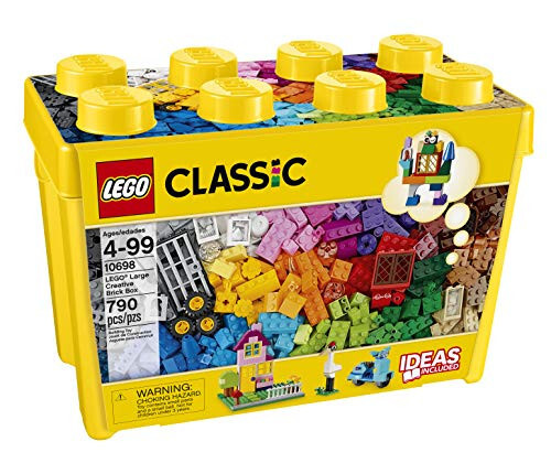 LEGO Classic Büyük Yaratıcı Tuğla Kutusu 10698 Yapı Oyuncak Seti, Ev veya Sınıflar İçin Oyuncak Saklama Çözümü, Çocuklar, Erkekler ve Kızlar İçin Etkileşimli Yapı Oyuncağı - 4