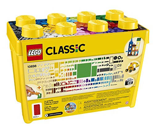 LEGO Classic Büyük Yaratıcı Tuğla Kutusu 10698 Yapı Oyuncak Seti, Ev veya Sınıflar İçin Oyuncak Saklama Çözümü, Çocuklar, Erkekler ve Kızlar İçin Etkileşimli Yapı Oyuncağı - 5