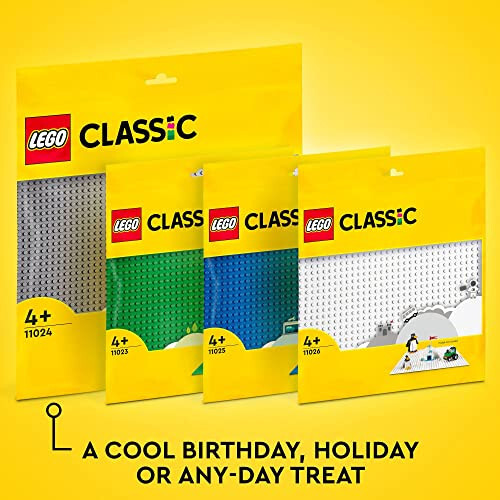 LEGO Classic Green Baseplate, Square 32x32 Stud Foundation to Build, Play, and Display Brick Creations, Great for Grassy Nature Landscapes, 11023 - 6