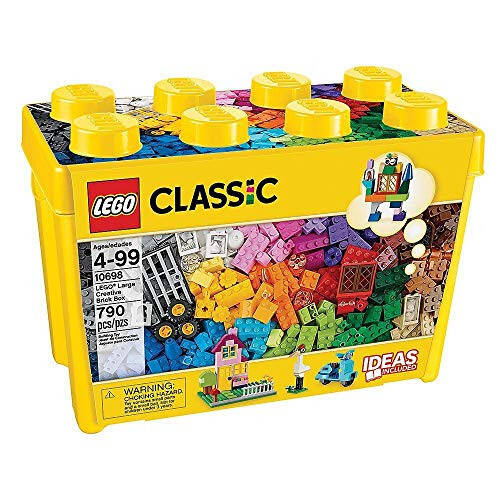 LEGO Classic Large Creative Brick Box 10698 Building Toy Set, Toy Storage Solution for Home or Classrooms, Interactive Building Toy for Kids, Boys, and Girls - 9