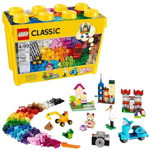 LEGO Classic Large Creative Brick Box 10698 Building Toy Set, Toy Storage Solution for Home or Classrooms, Interactive Building Toy for Kids, Boys, and Girls - 1