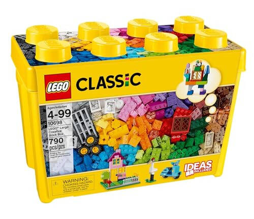 LEGO Classic Large Creative Brick Box 10698 Building Toy Set, Toy Storage Solution for Home or Classrooms, Interactive Building Toy for Kids, Boys, and Girls - 5