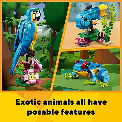 LEGO Creator 3 in 1 Exotic Parrot Building Toy Set, Transforms to 3 Different Animal Figures - from Colorful Parrot, to Swimming Fish, to Cute Frog, Creative Toys for Kids Ages 7 and Up, 31136 - 6