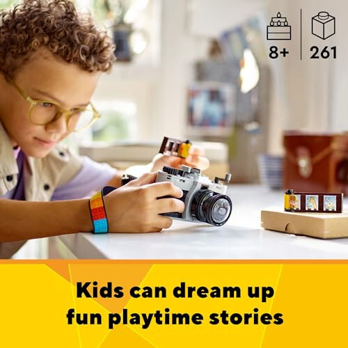 LEGO Creator 3 in 1 Retro Camera Toy, Transforms from Toy Camera to Retro Video Camera to Retro TV Set, Photography Gift for Boys and Girls Ages 8 Years Old and Up Who Enjoy Creative Play, 31147 - 3