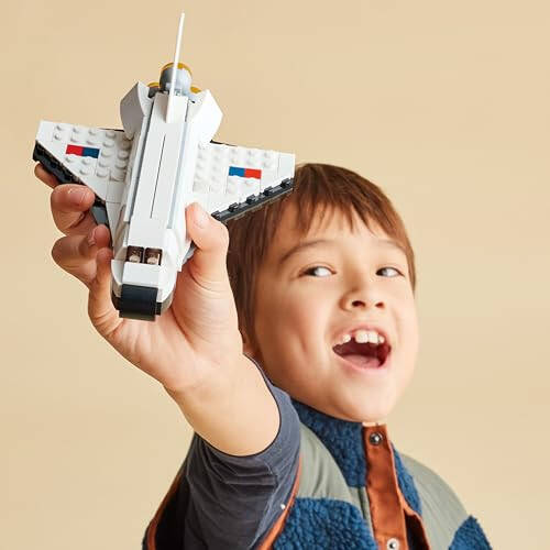 LEGO Creator 3 in 1 Space Shuttle Building Toy for Kids, Creative Gift Idea for Boys and Girls Ages 6 and Up, Build and Rebuild This Space Shuttle Toy into an Astronaut Figure or a Spaceship, 31134 - 1