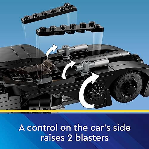 Lego DC Batmobil: Batman vs. Joker Ta'qibi 76224 Qurilish O'yinchoq To'plami, Ushbu DC Super Qahramon O'yinchoq Batmanning Qurollar va Minifigura Mos Kokpitli Afsonaviy Mashinasini Taqdim etadi, 8 Yosh va Undan Katta Bolalar uchun DC Sovg'a - 4