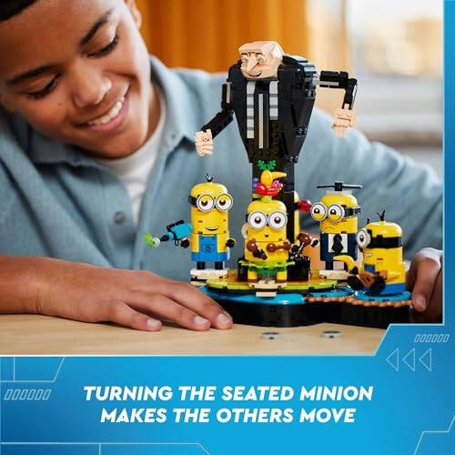 LEGO Despicable Me 4 Brick-Built Gru and Minions Figure, Buildable Minions Toy for Kids, Dancing Despicable Me Toy Figures Playset, Play-and-Display Minions Birthday Gift for Boys and Girls, 75582 - 3