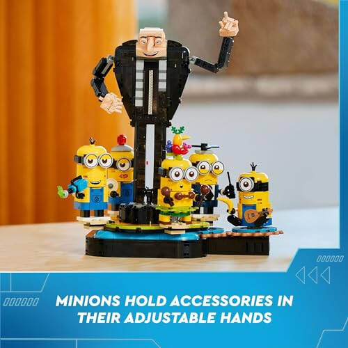 LEGO Despicable Me 4 Brick-Built Gru and Minions Figure, Buildable Minions Toy for Kids, Dancing Despicable Me Toy Figures Playset, Play-and-Display Minions Birthday Gift for Boys and Girls, 75582 - 5