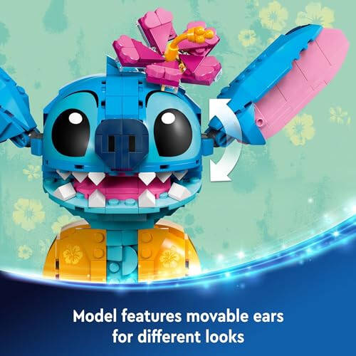 LEGO Disney Stitch O'yinchoq Qurish To'plami, 9 Yoshli Bolalar Uchun Disney O'yinchoqi, Muzlatilgan Konusli Quriladigan Shakl, Qizlar, O'g'il Bolalar va Xit Film Lilo va Stitchni Sevuvchilar Uchun Qiziqarli Disney Sovg'asi, 43249 - 3