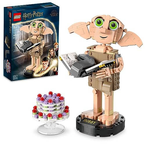 LEGO Harry Potter Dobby The House-Elf Building Toy Set, Build and Display Model of a Beloved Character from The Harry Potter Franchise, for 8 Year Old Boys' and Girls' Birthday, 76421 - 1