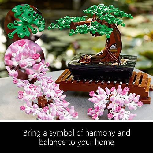 LEGO Icons Bonsai Ağacı Yapım Seti, Kiraz Çiçeği Modelleri İçerir, Yetişkinler İçin DIY Bitki Modeli, Ev Dekoru ve Ofis Sanatı İçin Yaratıcı Hediye, Botanik Koleksiyon Tasarım Seti, 10281 - 2