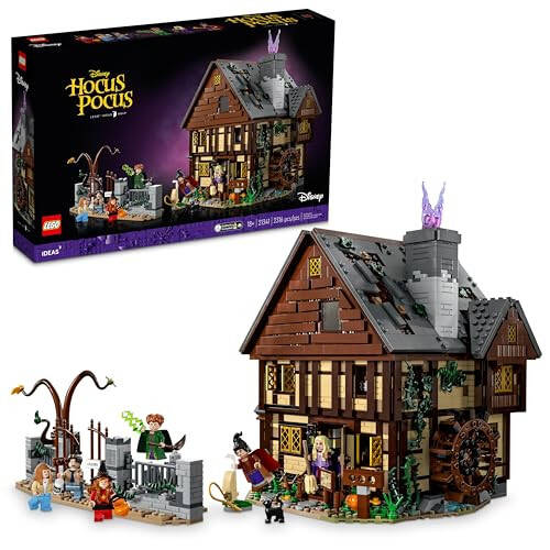 LEGO Ideas Disney Hocus Pocus: The Sanderson Sisters' Cottage Collectible Building Set, Unique Gift Idea for Adults and Fans of Disney Movie Hocus Pocus, Includes Sanderson Sister Minifigures, 21341 - 2