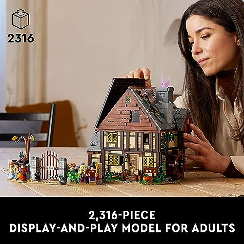 LEGO Ideas Disney Hocus Pocus: The Sanderson Sisters' Cottage Collectible Building Set, Unique Gift Idea for Adults and Fans of Disney Movie Hocus Pocus, Includes Sanderson Sister Minifigures, 21341 - 3