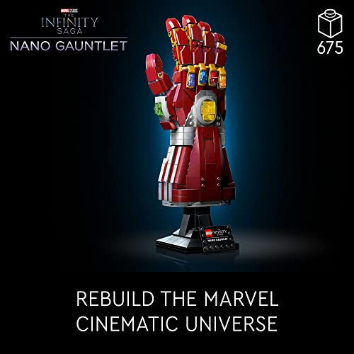 LEGO Marvel Nano Gauntlet, Iron Man Modeli Sonsuzluk Taşlarıyla, 76223 Avengers: Endgame Film Seti, Koleksiyonluk Hatıra, Yetişkinler ve Gençler İçin Hediye Fikir - 2