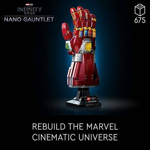 LEGO Marvel Nano Gauntlet, Iron Man Modeli Sonsuzluk Taşlarıyla, 76223 Avengers: Endgame Film Seti, Koleksiyonluk Hatıra, Yetişkinler ve Gençler İçin Hediye Fikir - 2