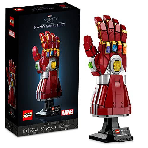 LEGO Marvel Nano Gauntlet, Iron Man Modeli Sonsuzluk Taşlarıyla, 76223 Avengers: Endgame Film Seti, Koleksiyonluk Hatıra, Yetişkinler ve Gençler İçin Hediye Fikir - 1