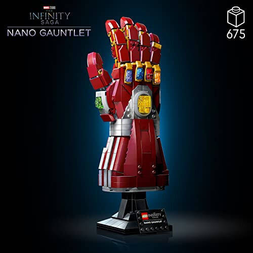 LEGO Marvel Nano Gauntlet, Iron Man Modeli Sonsuzluk Taşlarıyla, 76223 Avengers: Endgame Film Seti, Koleksiyonluk Hatıra, Yetişkinler ve Gençler İçin Hediye Fikir - 2