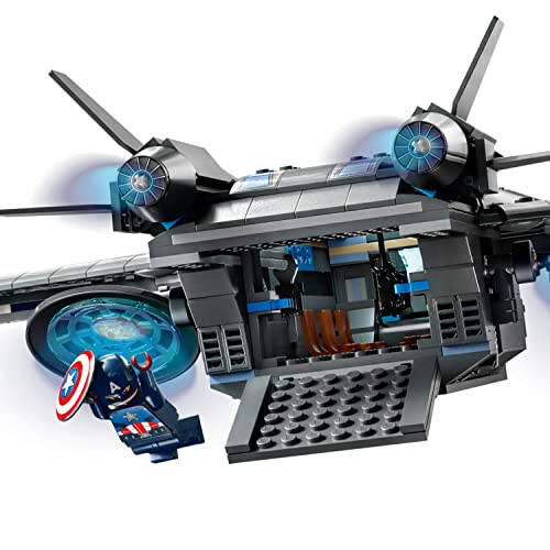 LEGO Marvel The Avengers Quinjet 76248, Spaceship Building Toy Set with Thor, Iron Man, Black Widow, Loki and Captain America Minifigures, Infinity Saga - 34