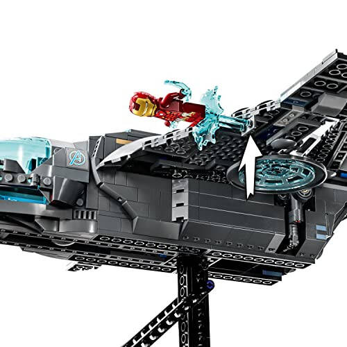 LEGO Marvel The Avengers Quinjet 76248, Spaceship Building Toy Set with Thor, Iron Man, Black Widow, Loki and Captain America Minifigures, Infinity Saga - 35