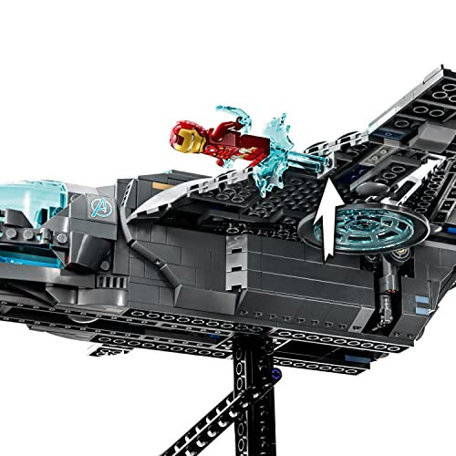 LEGO Marvel The Avengers Quinjet 76248, Thor, Iron Man, Black Widow, Loki va Kapitan Amerika minifiguralari bilan Kosmik kema qurilish o'yinchoq to'plami, Infinity Saga - 29