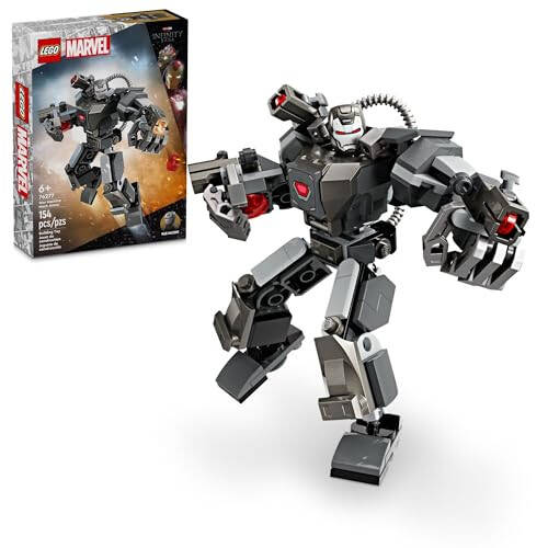 LEGO Marvel War Machine Mech Armor, Buildable Marvel Action Figure Toy for Kids with 3 Stud Shooters, Legendary Character from The MCU, Marvel Gift for Boys and Girls Aged 6 and Up, 76277 - 1