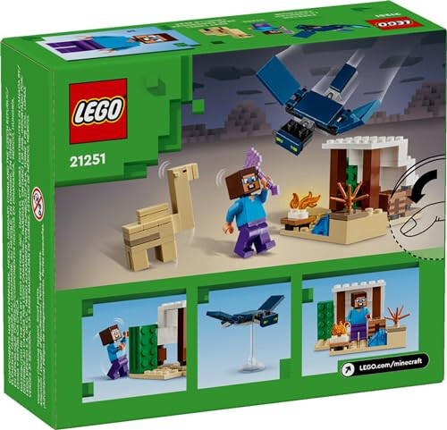 LEGO Minecraft Steve's Desert Expedition Building Toy, Biome with Minecraft House and Action Figures, Minecraft Gift for Independent Play, Gaming Playset for Boys, Girls and Kids Ages 6 and Up, 21251 - 6