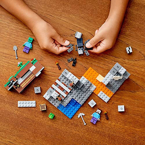 LEGO Minecraft The Abandoned Mine Building Toy, 21166 Zombie Cave with Slime, Steve & Spider Figures, Gift idea for Kids, Boys and Girls Age 7 Plus - 3