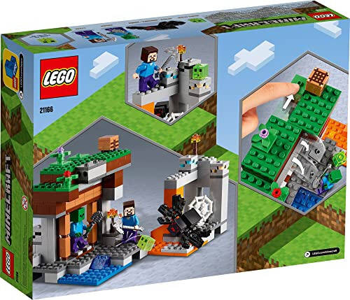 LEGO Minecraft The Abandoned Mine Building Toy, 21166 Zombie Cave with Slime, Steve & Spider Figures, Gift idea for Kids, Boys and Girls Age 7 Plus - 6