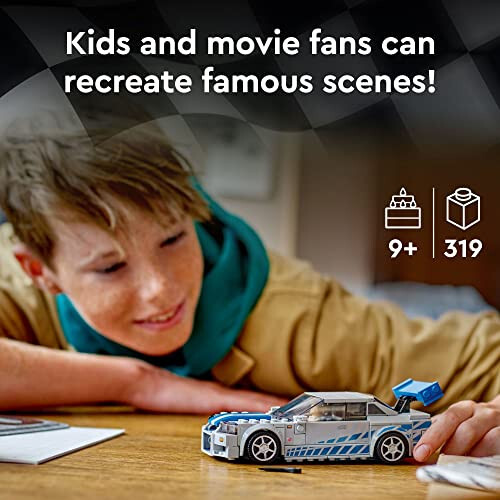 LEGO Speed Champions 2 Hızlı 2 Öfkeli Nissan Skyline GT-R (R34), Yarış Arabası Oyuncak Model Yapım Seti, Yarışçı Minfigürlü Koleksiyon, Çocuklar, Erkekler ve Kızlar İçin 9 Yaş ve Üzeri 2023 Seti 76917 - 3