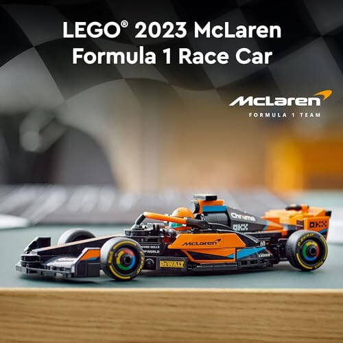 LEGO Speed Champions 2023 McLaren Formula 1 Race Car Toy for Play and Display, Buildable McLaren Toy Set for Kids, F1 Toy Gift Idea for Boys and Girls Ages 9 and Up who Enjoy Independent Play, 76919 - 2