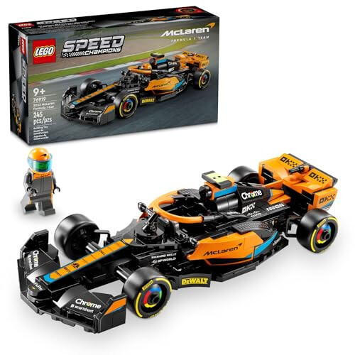 LEGO Speed Champions 2023 McLaren Formula 1 Yarış Arabası Oyuncak, Oynamak ve Sergilemek İçin İnşa Edilebilir McLaren Oyuncak Seti, 9 Yaş ve Üzeri Bağımsız Oynamayı Seven Erkek ve Kız Çocukları İçin F1 Oyuncak Hediye Fikirleri, 76919 - 1