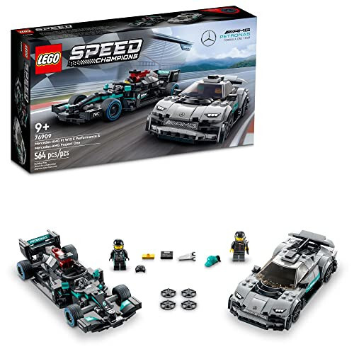 LEGO Speed Champions Mercedes-AMG F1 W12 E, Performance & Project One Toy Car Set, Mercedes Model Car Building Kit, Collectible Race Car Toy, Great Car Gift for Kids and Teens, 76909 - 2