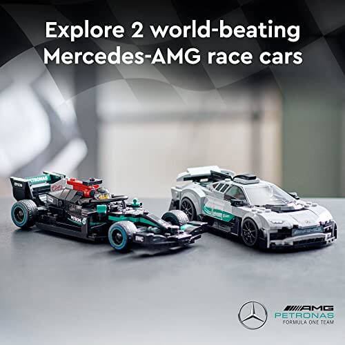 LEGO Speed Champions Mercedes-AMG F1 W12 E Performans ve Project One Oyuncak Araba Seti, Mercedes Model Araba Yapı Seti, Koleksiyonluk Yarış Arabası Oyuncak, Çocuklar ve Gençler için Harika Araba Hediyesi, 76909 - 3