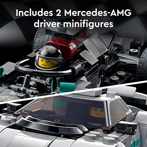 LEGO Speed Champions Mercedes-AMG F1 W12 E Performans ve Project One Oyuncak Araba Seti, Mercedes Model Araba Yapı Seti, Koleksiyonluk Yarış Arabası Oyuncak, Çocuklar ve Gençler için Harika Araba Hediyesi, 76909 - 6