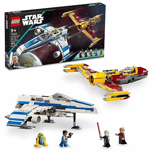 Lego Star Wars: Ahsoka New Republic E-Wing vs. Shin Hati’s Starfighter 75364 Star Wars Playset Based on The Ahsoka TV Series, Show Inspired Building Toy for Ahsoka Fans Featuring 5 Star Wars Figures - 1