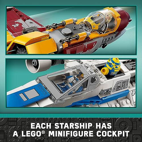 Lego Star Wars: Ahсока Новый Республиканский E-Wing против Звёздного Истребителя Шин Хати 75364 Набор для игры в Звёздные Войны, вдохновленный сериалом Ahsoka, конструктор для фанатов Ahsoka с 5 фигурками Звёздных Войн - 3