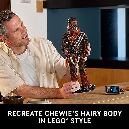 LEGO Star Wars Chewbacca, Yetişkinler İçin Yapılabilir Star Wars Koleksiyonu, Chewbacca Koleksiyonunu Yapın ve Sergileyin, Gençler, Yetişkinler veya Herhangi Bir Star Wars Orijinal Üçlemesi Hayranı İçin Eğlenceli Star Wars Hediyesi, 75371 - 3