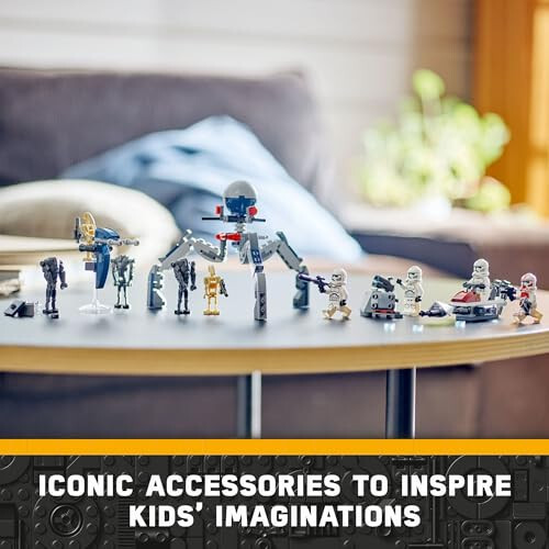 LEGO Star Wars Klon Asker ve Savaş Droidi Savaş Paketi Seti Çocuklar İçin, Yapılabilir Oyuncak Hızlı Motosiklet Aracı, Üçlü Droid ve Savunma Karakolu, Koleksiyonluk, 7 Yaş ve Üzeri Erkek ve Kız Çocukları İçin Hediye, 75372 - 5