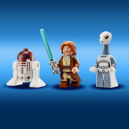 LEGO Star Wars OBI-Wan Kenobi'ning Jedi Yulduz Jangchisi 75333 Qurilish O'yinchoq To'plami - Mini Figuralar, Yorug'lik Qilich, Klon Kosmik Kemasi (Klonlar Hujumi Filmi), 7 yosh va undan katta bolalar, o'g'il va qizlar uchun ajoyib sovg'a - 6