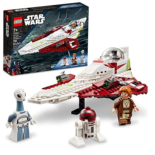 LEGO Star Wars OBI-Wan Kenobi's Jedi Starfighter 75333 Building Toy Set - Features Minifigures, Lightsaber, Clone Starship from Attack of The Clones, Great Gift for Kids, Boys, and Girls Ages 7+ - 7